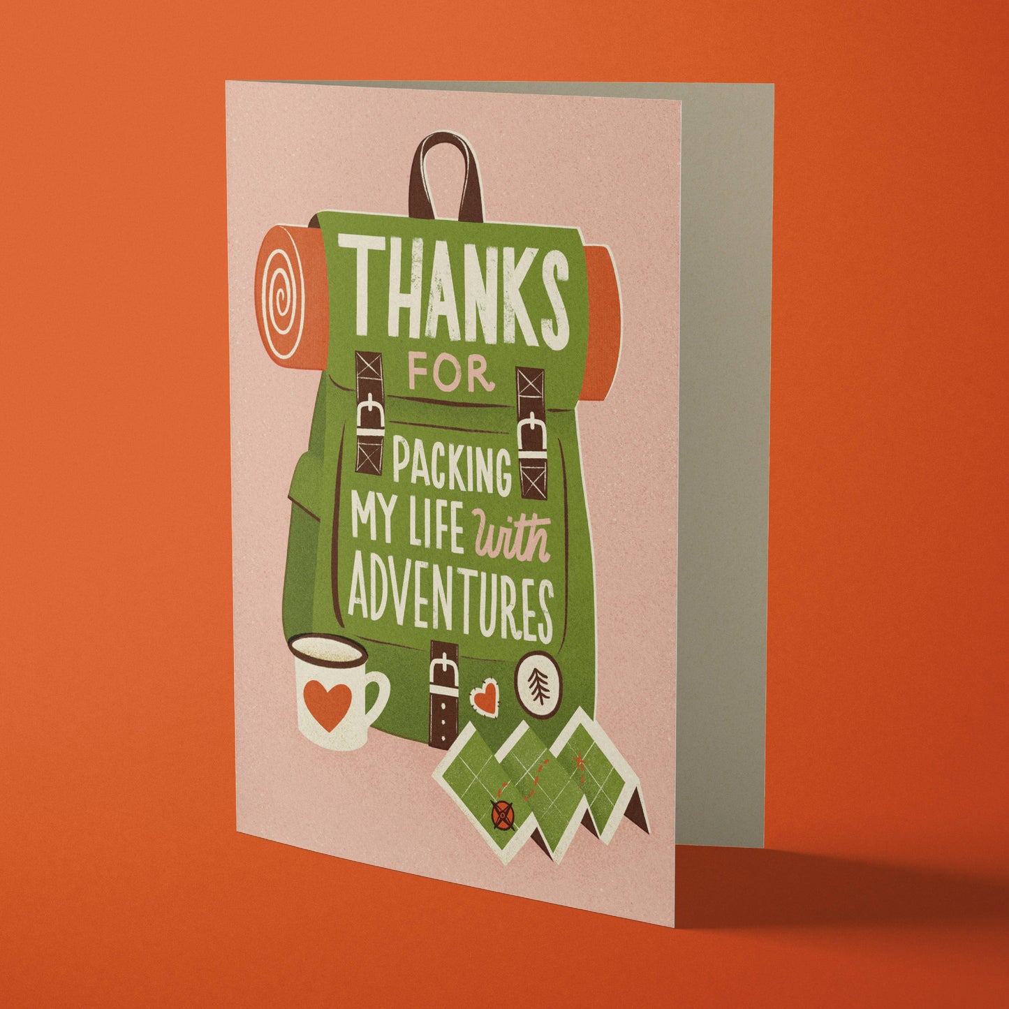 Adventure Pack | Hiking, Camping Love Greeting Card