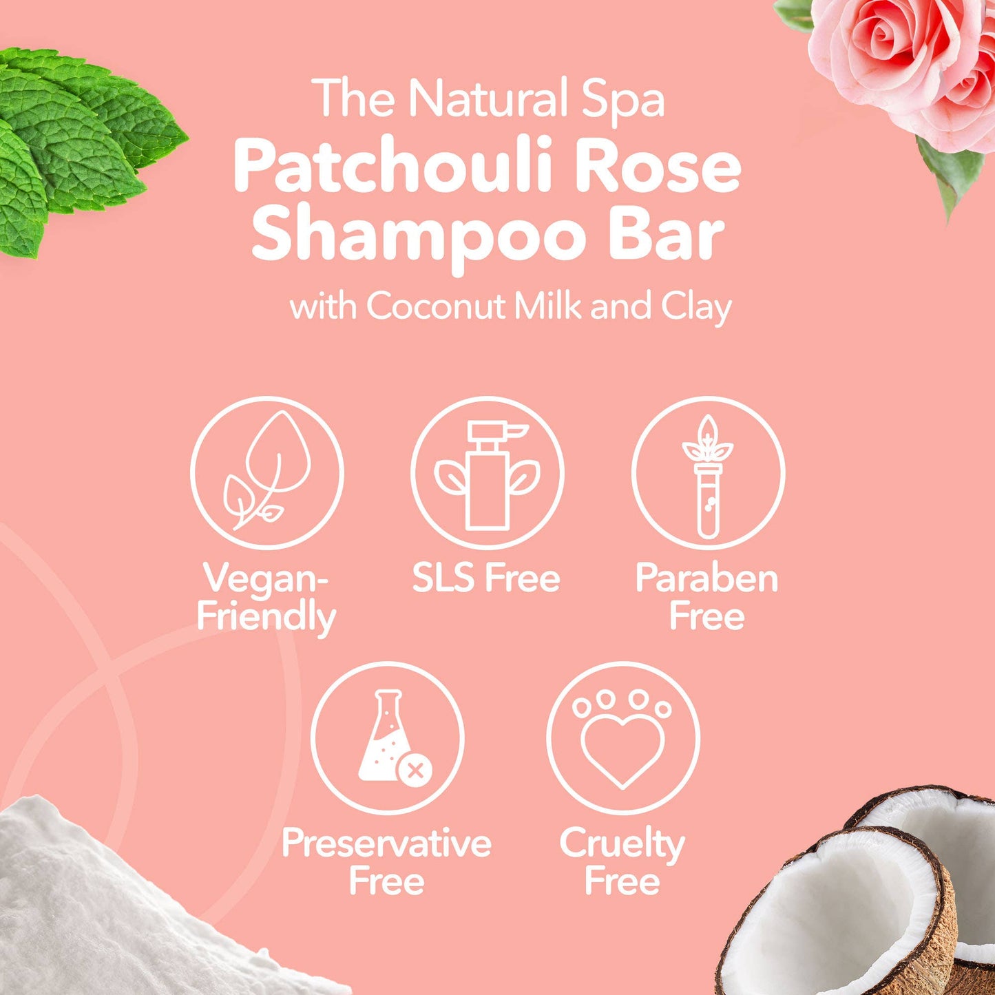 Patchouli Rose Shampoo Bar - Suitable for all hair types