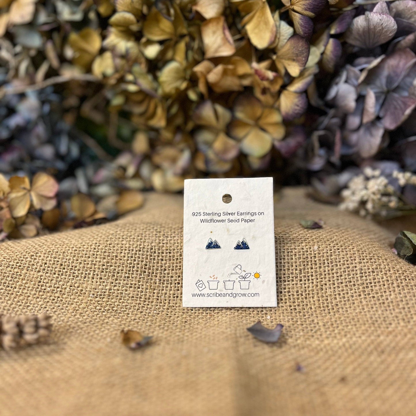 Blue Mountain STUDS - 925 Sterling Silver Earrings