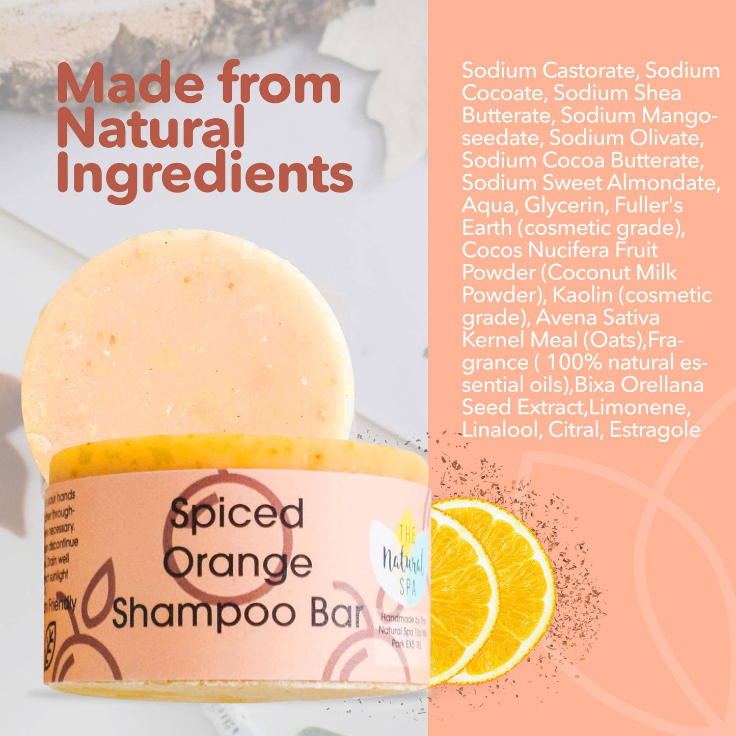 Spiced Orange Natural Shampoo Bar