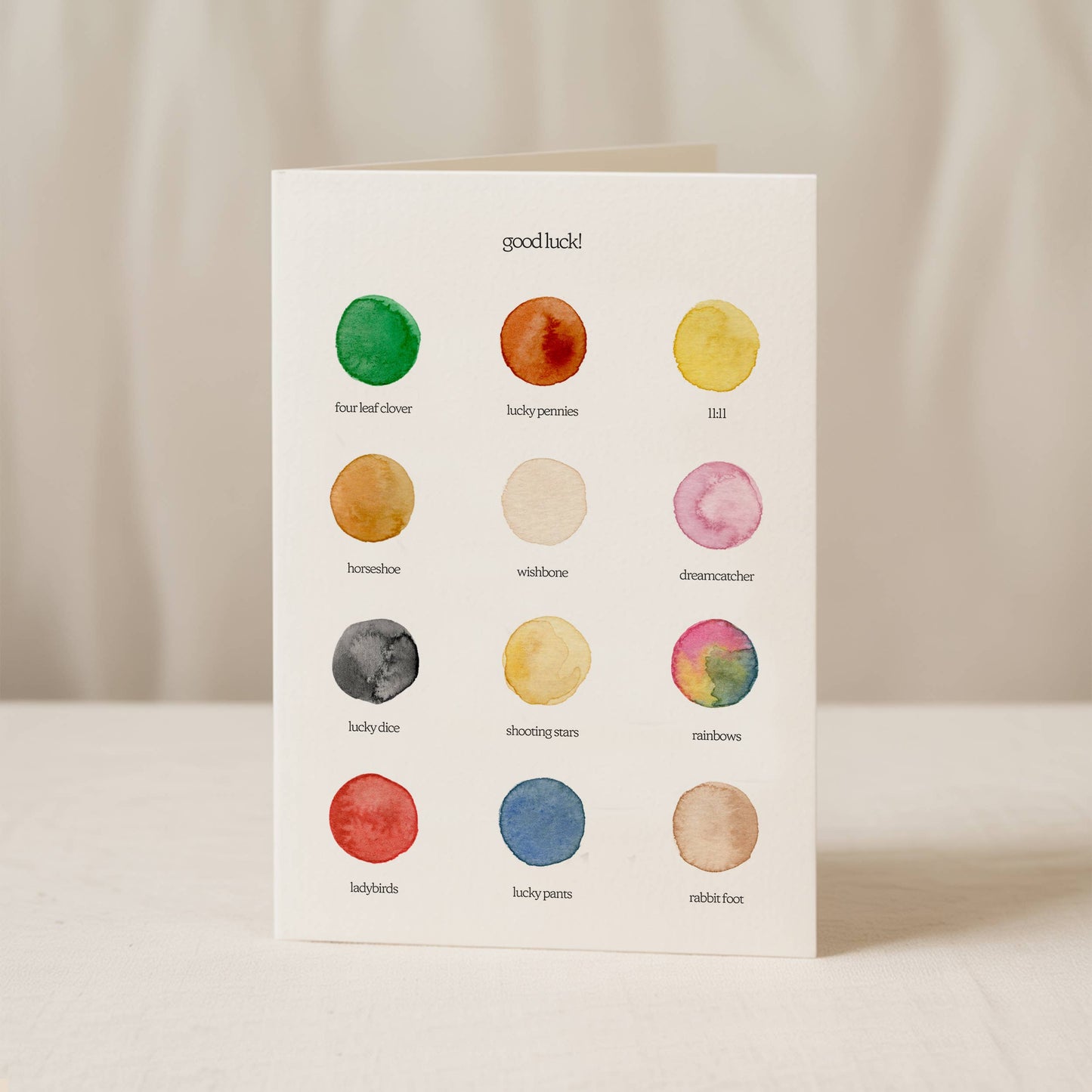 Good Luck Colour Palette Card