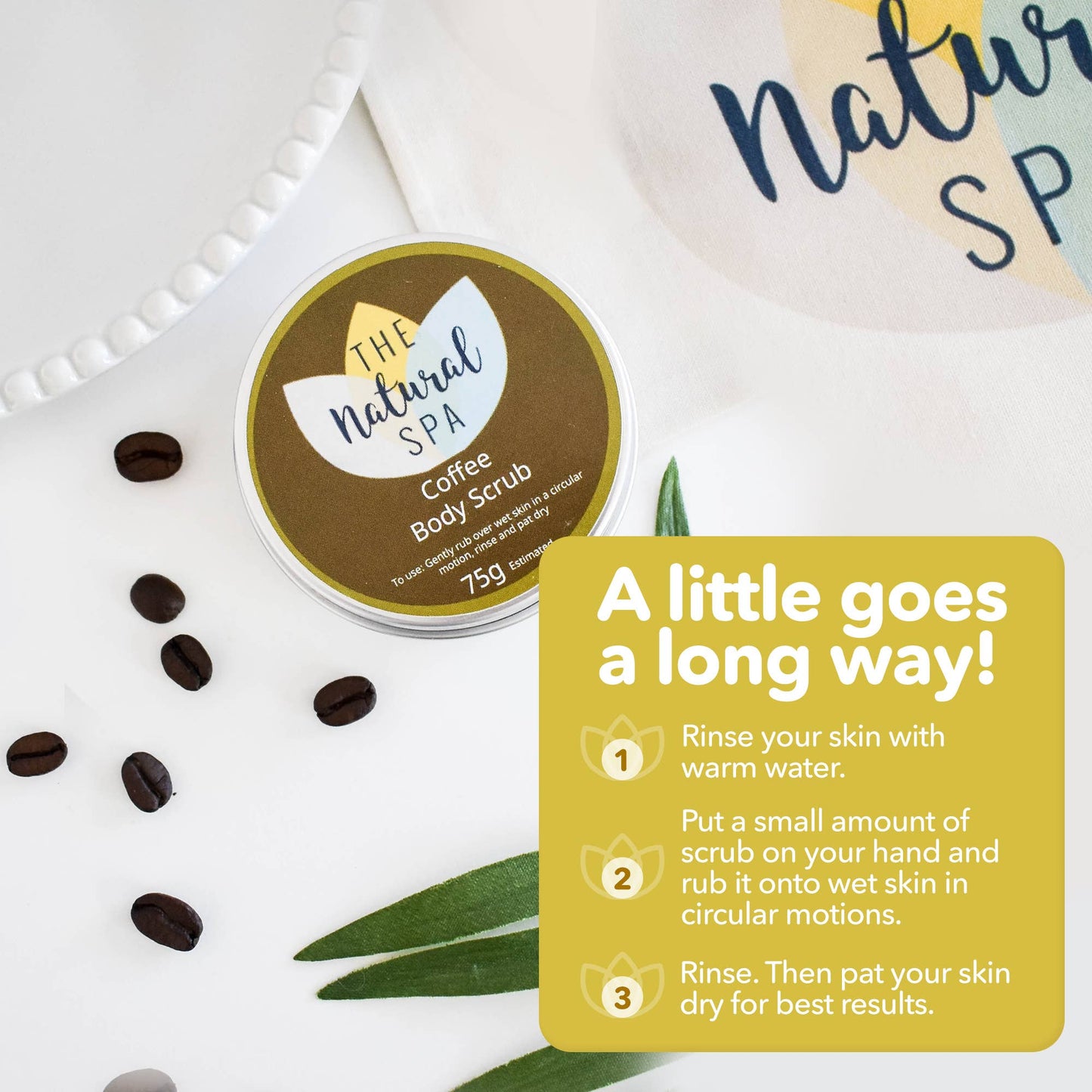 Coffee Natural Body Scrub - 75g tin - Letterbox