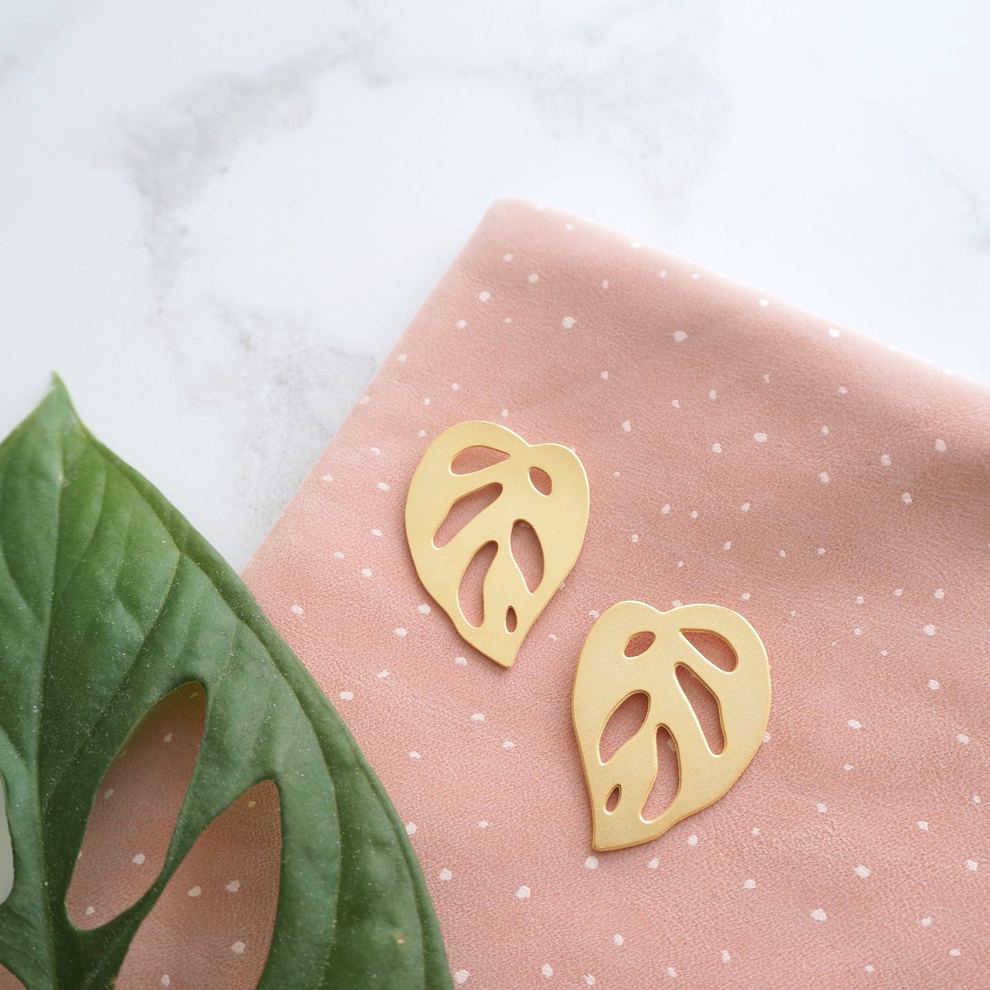 Monstera Obliqua Stud Earrings