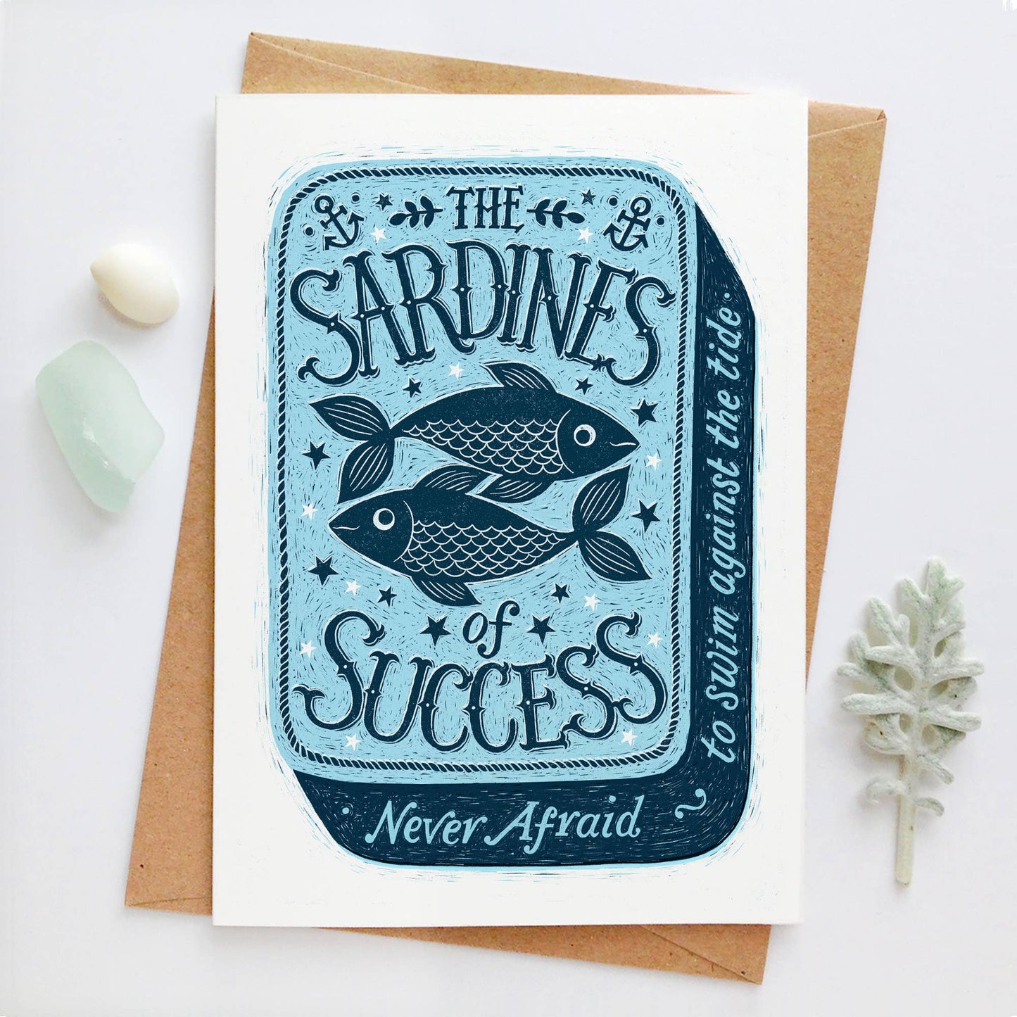 Sardines of Success Encouragement Card