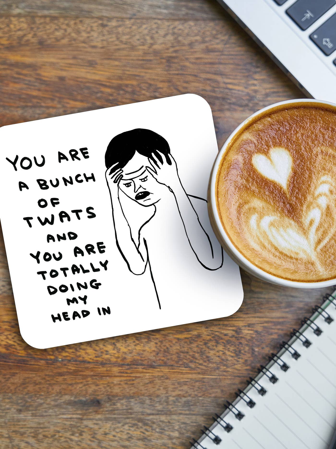 Funny Art Coaster - Bunch Of Twats