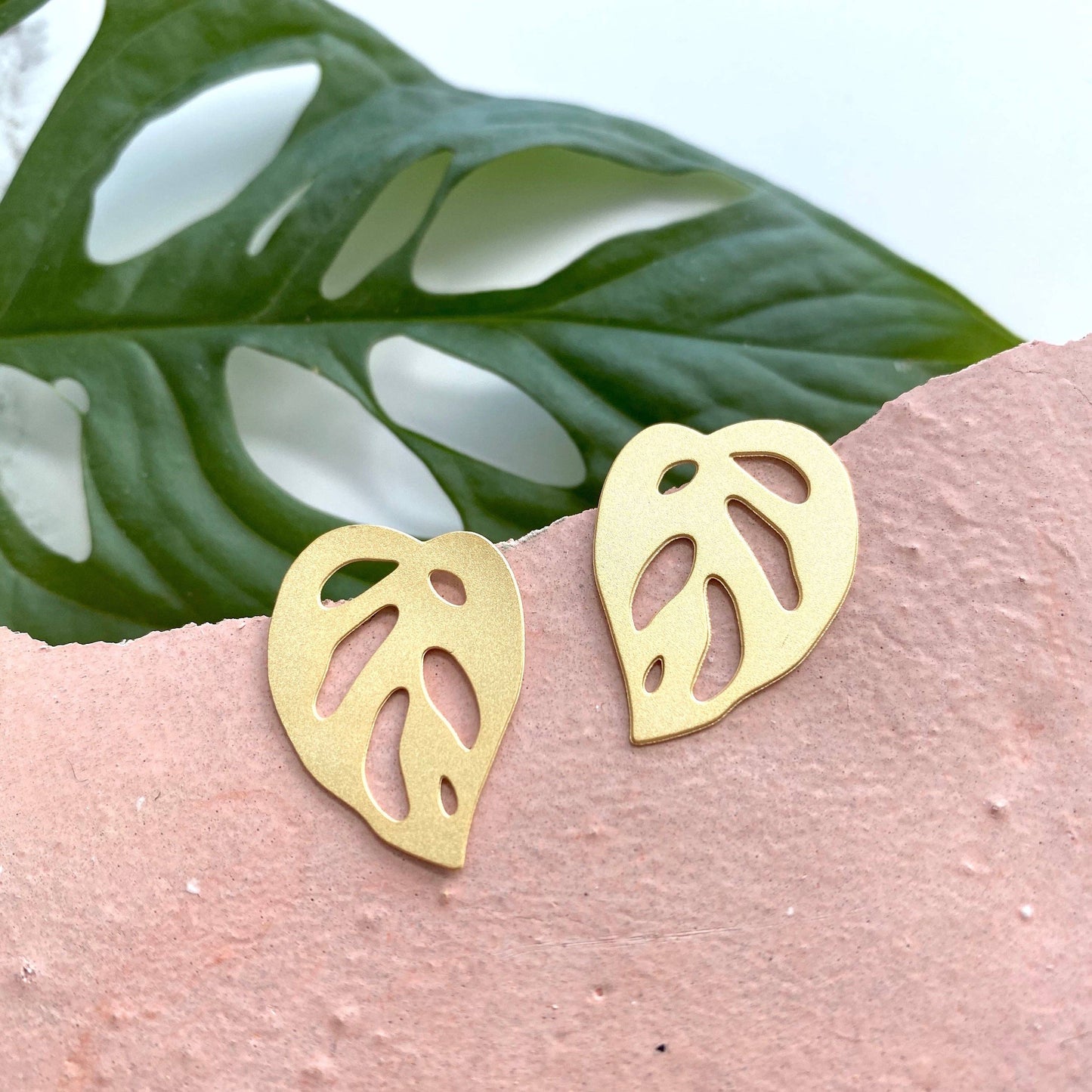 Monstera Obliqua Stud Earrings