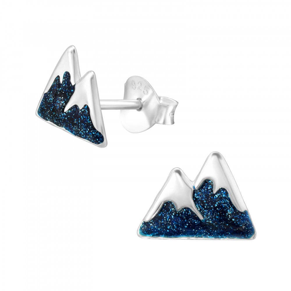 Blue Mountain STUDS - 925 Sterling Silver Earrings