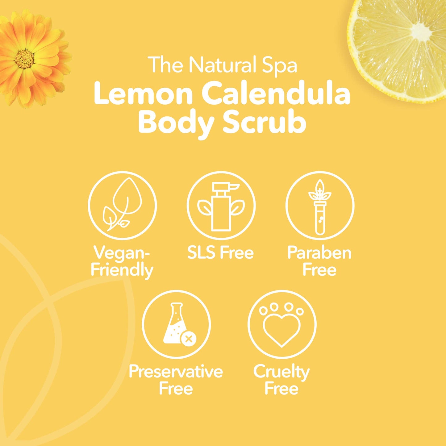 Lemon Calendula Natural Body Scrub - 75g tin - Letterbox