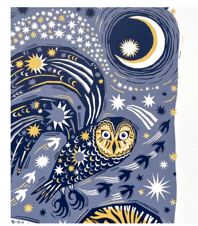 Folded Forest Limited Edition Print - Midnight Owl