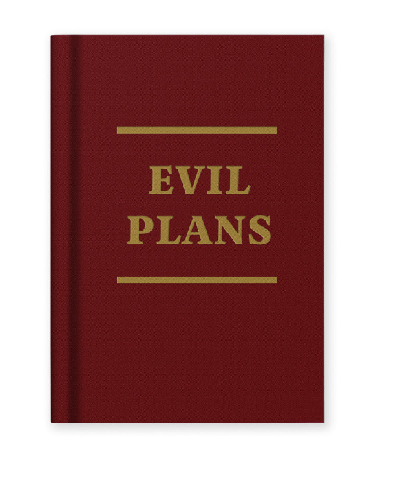 Evil Plans Fabric Hardback Notebook (A7) (Copy)