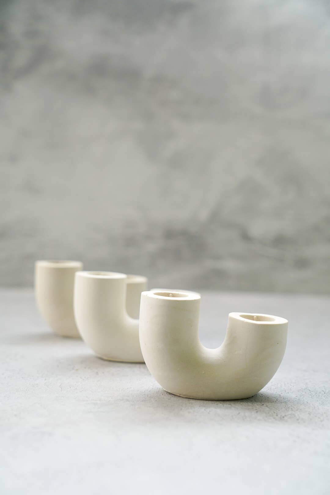 U Shape Dinner Candle Holder - Handmade pieces