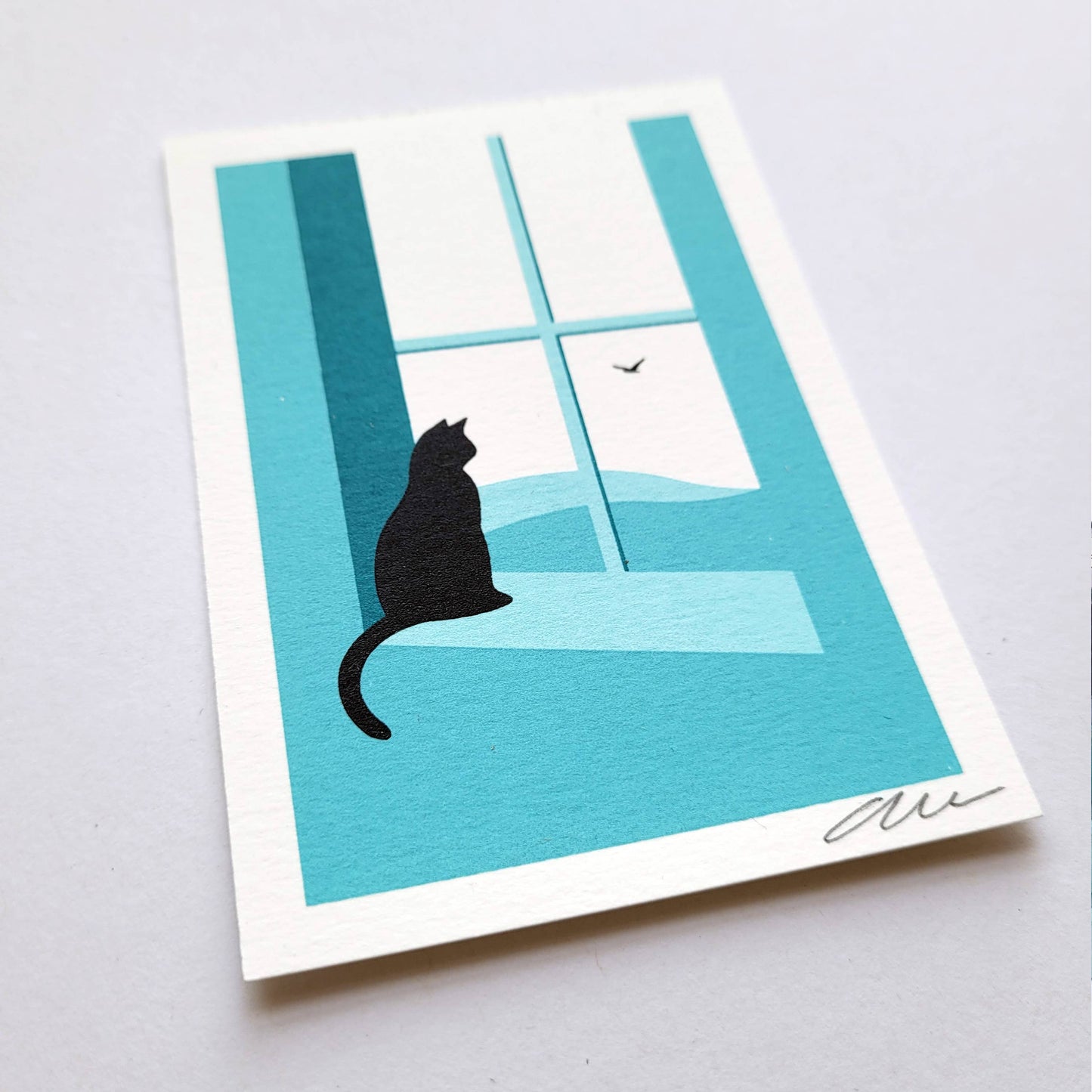 Watching Through The Window, Cat Print
