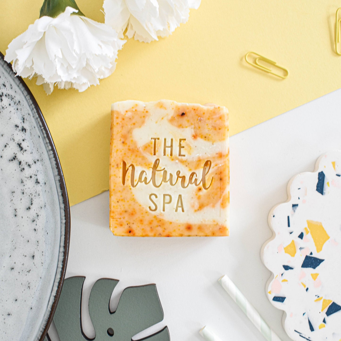 Rosemary Clementine Cold Process Soap bar- Palm Free - Vegan