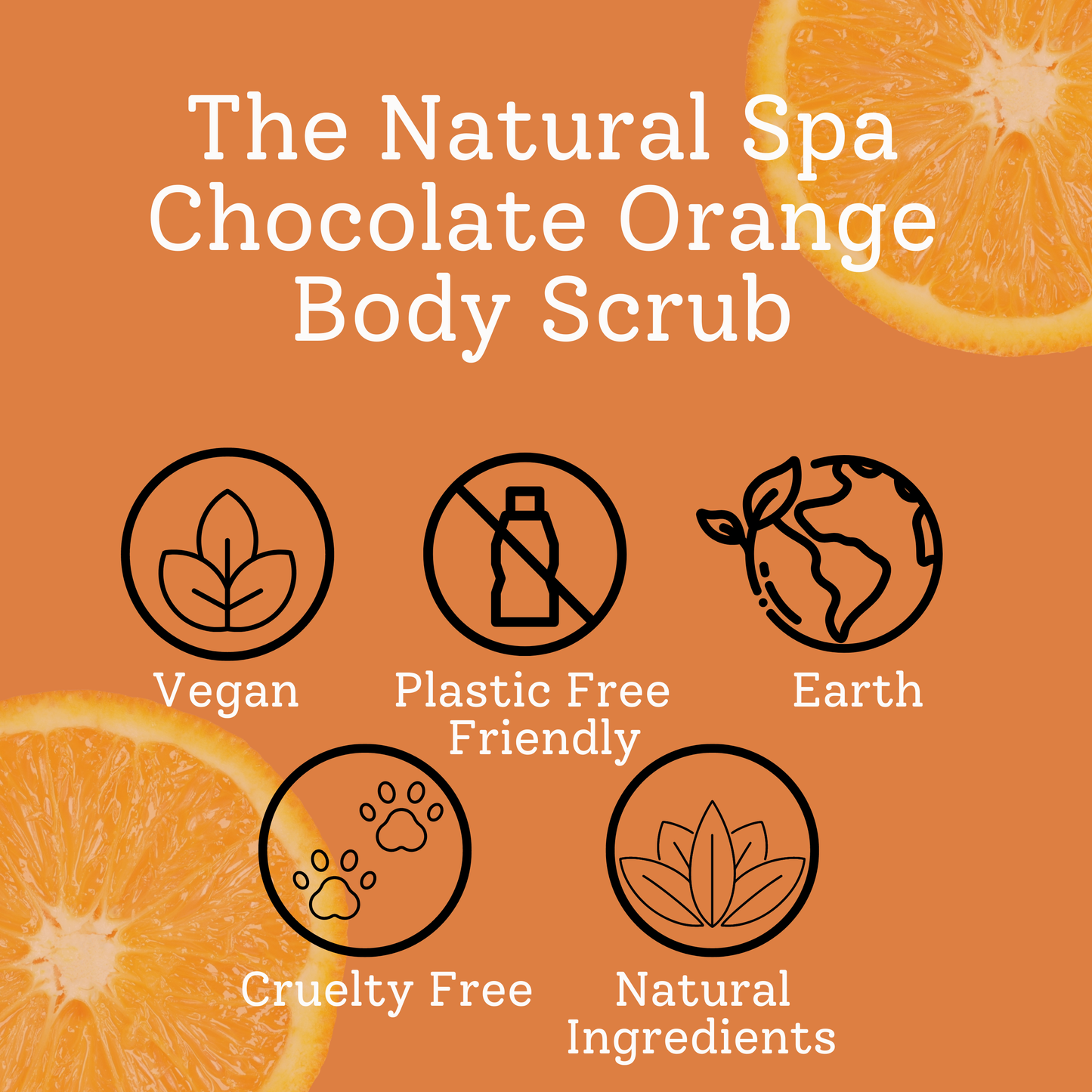 Chocolate Orange Natural Body Scrub - 75g tin - Letterbox