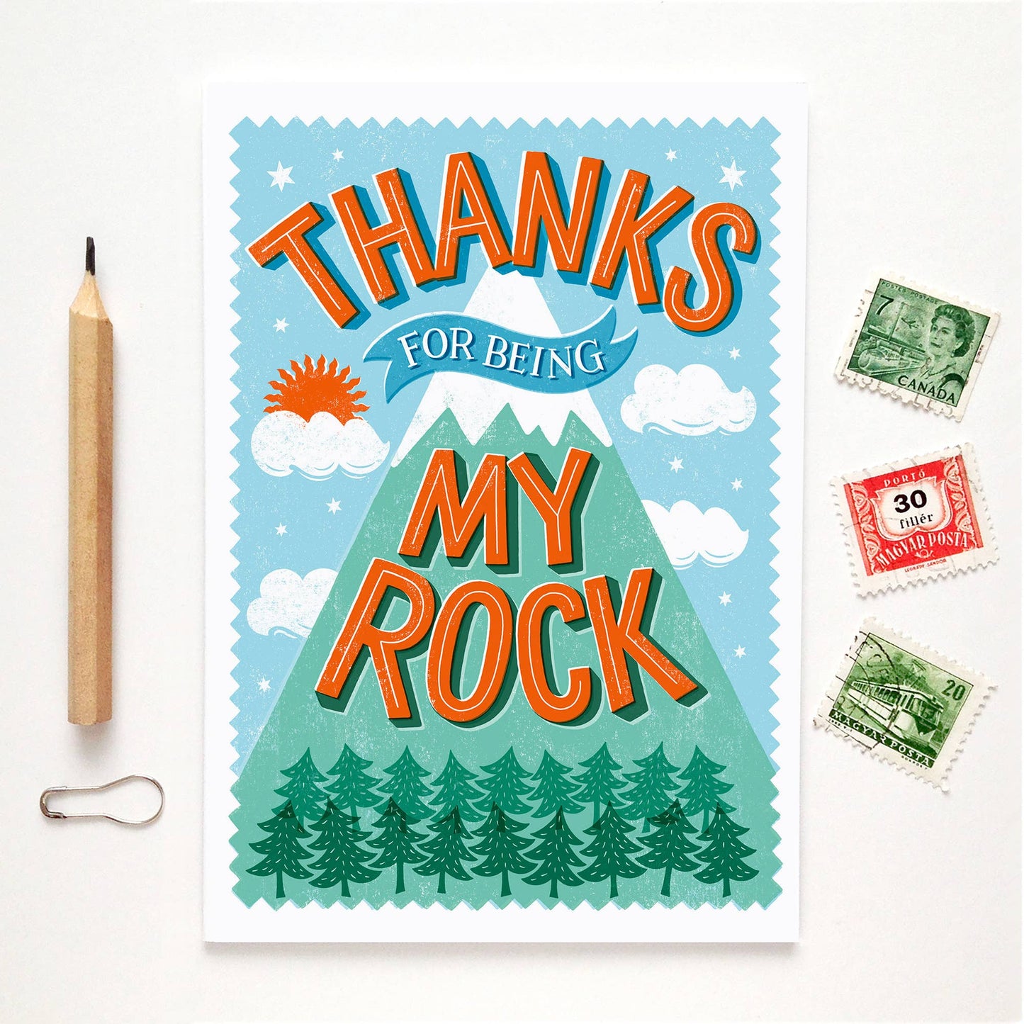 Thanks For Being My Rock Card