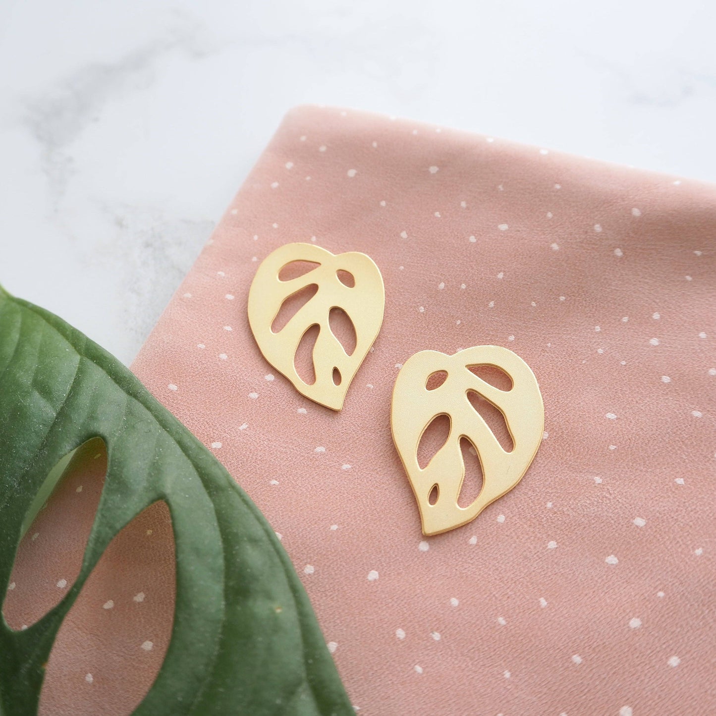 Monstera Obliqua Stud Earrings