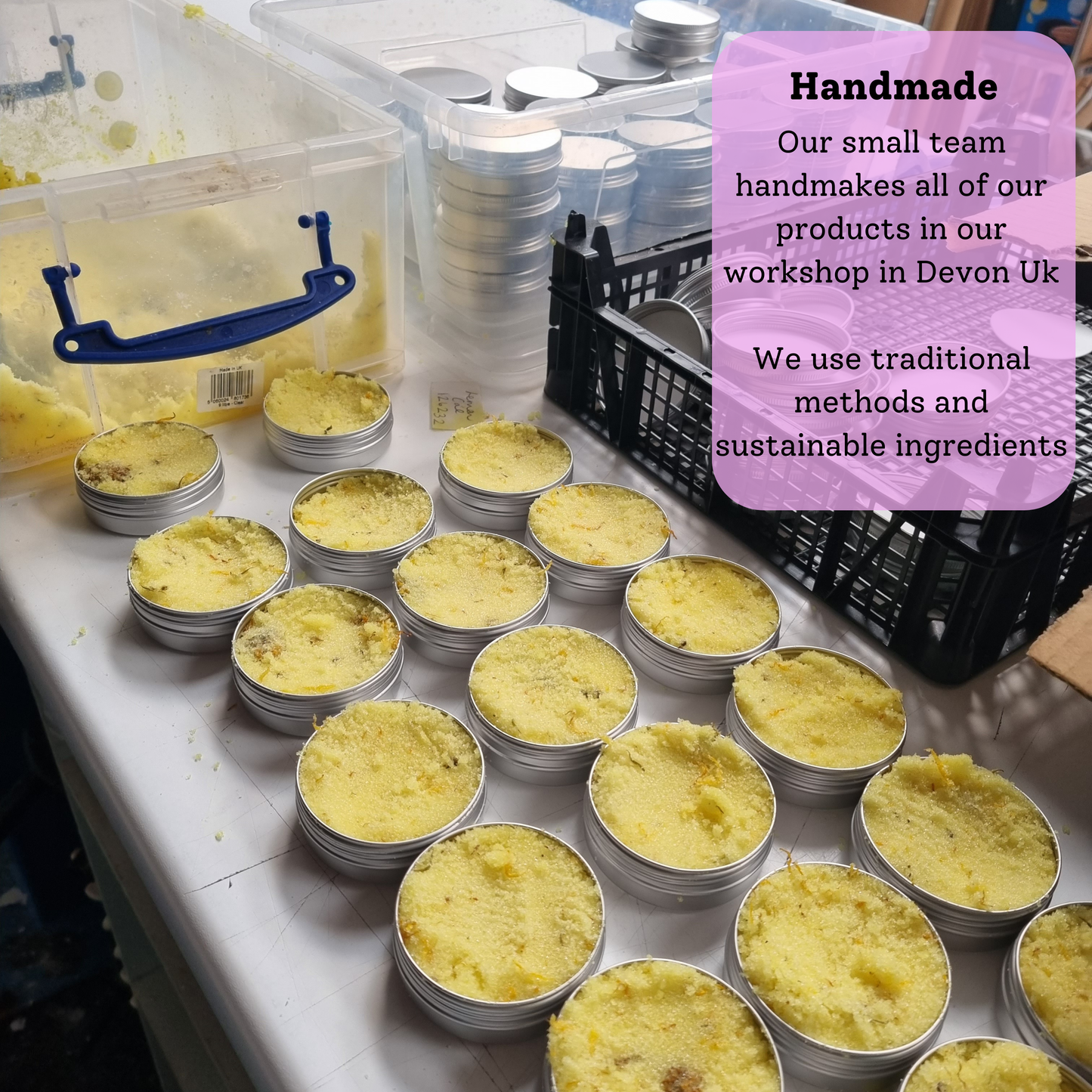 Lemon Calendula Natural Body Scrub - 75g tin - Letterbox