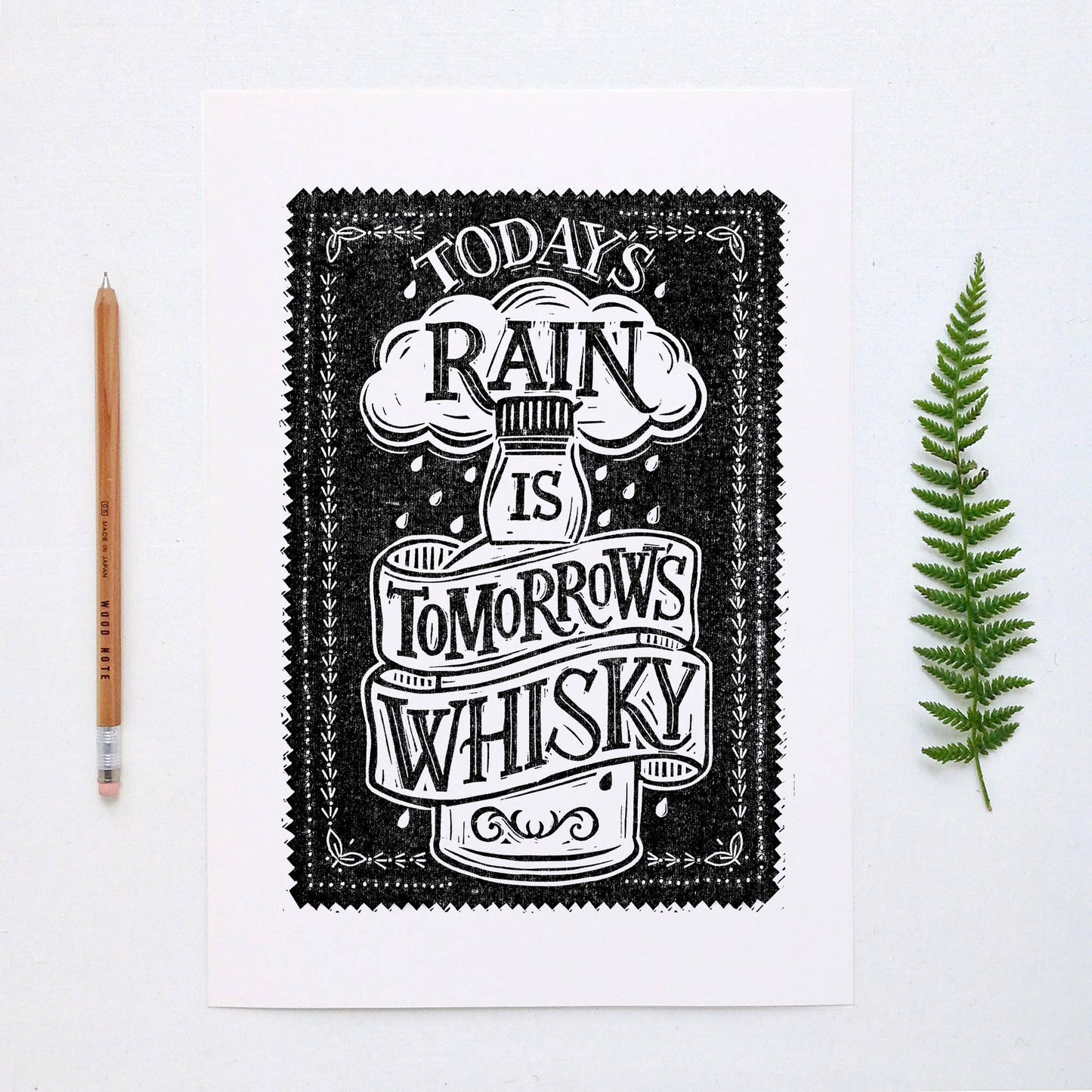 Scottish Whisky Print - BLACK / A4