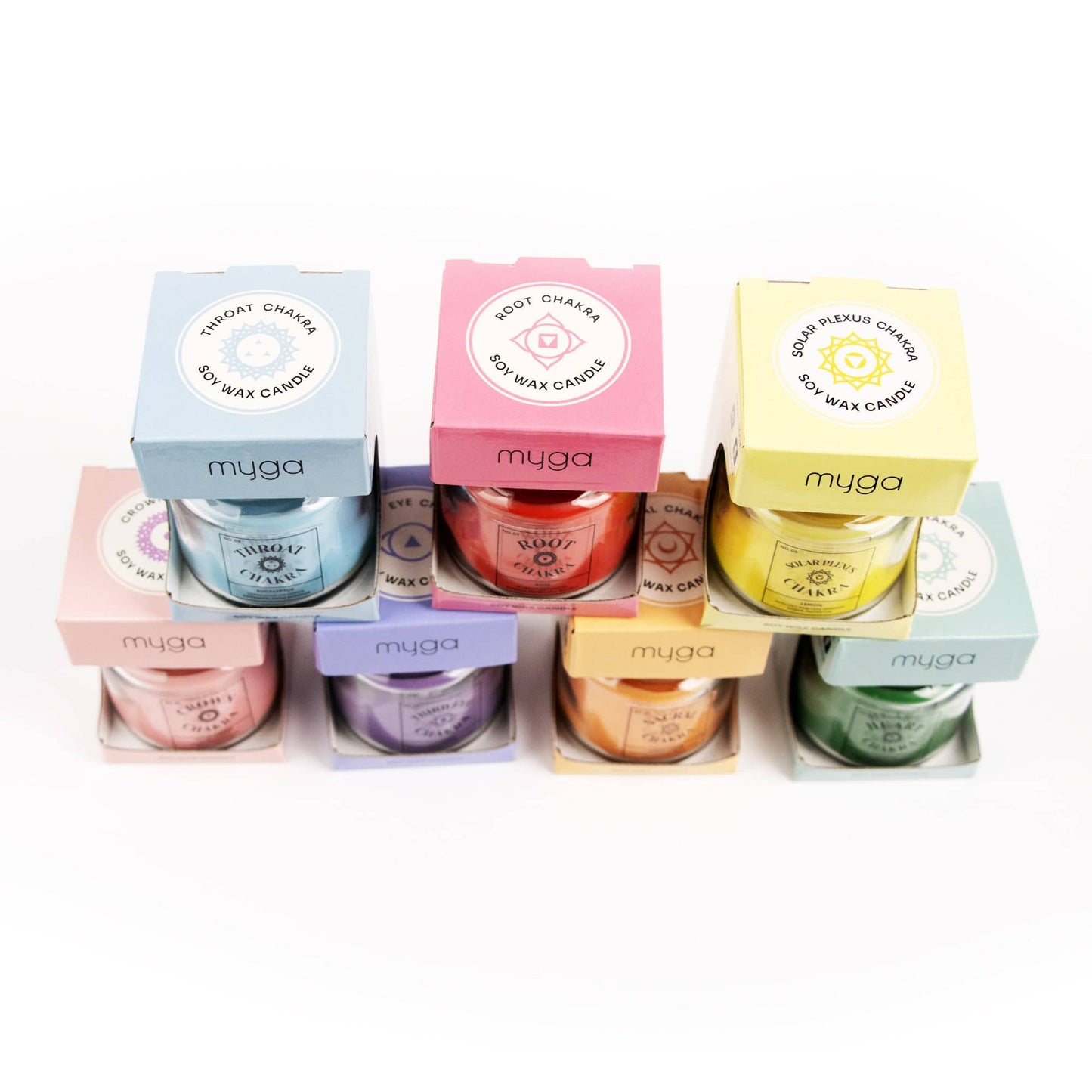 Seven Chakra Candles - Individual Glass Jars