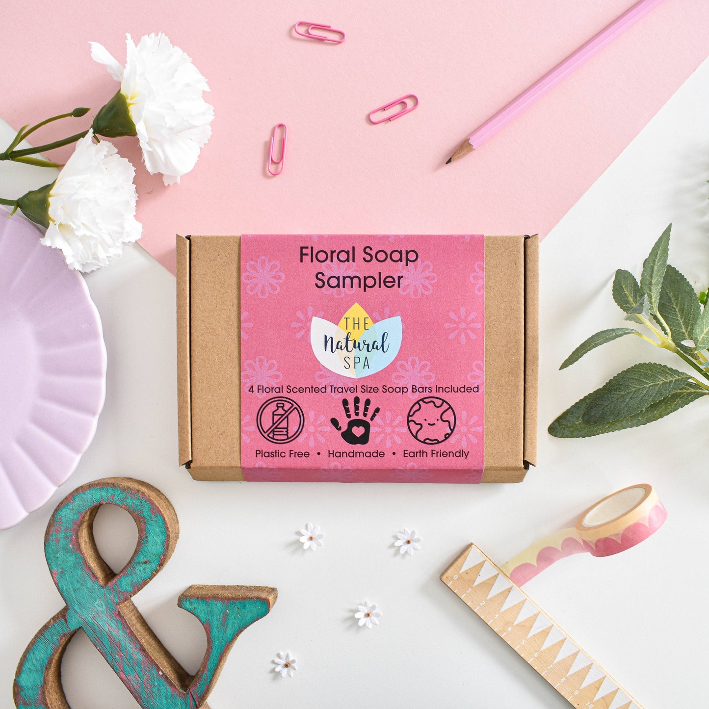 Floral Soap Box - 4 pieces Letterbox