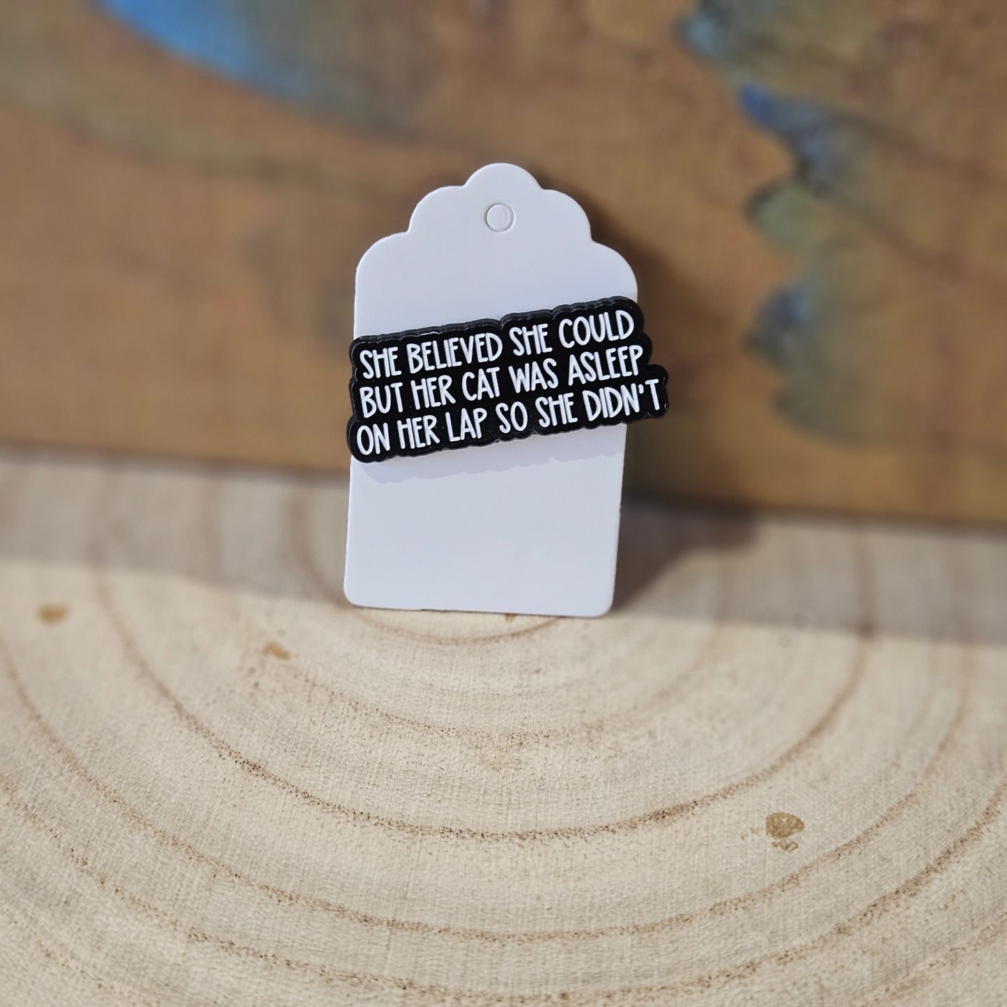 Cat on Lap * Enamel Metal Pin
