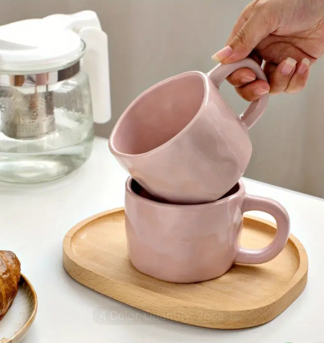 Irregular Handmade Mug - Pink