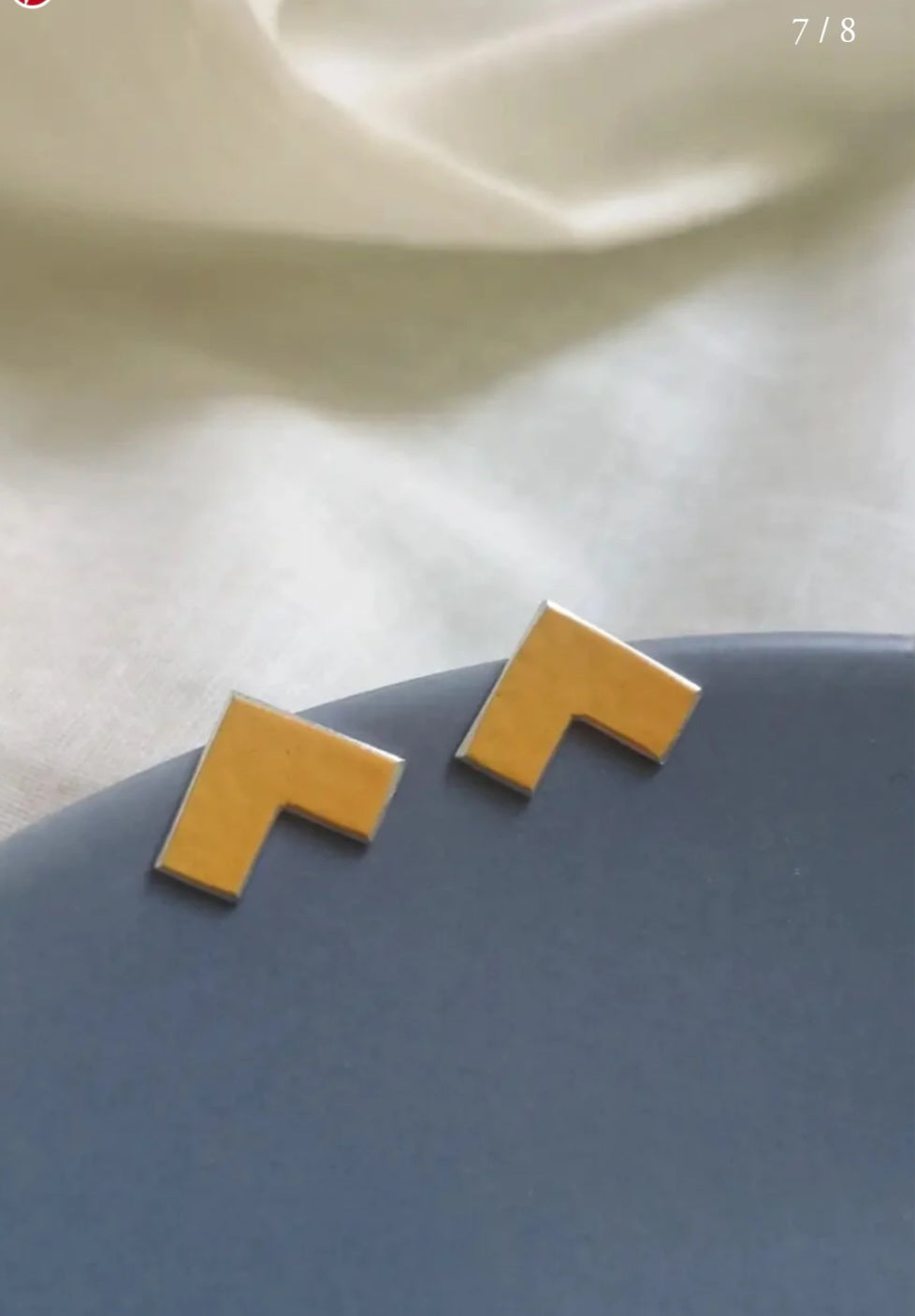 Rooftop Studs - Enamel Yellow