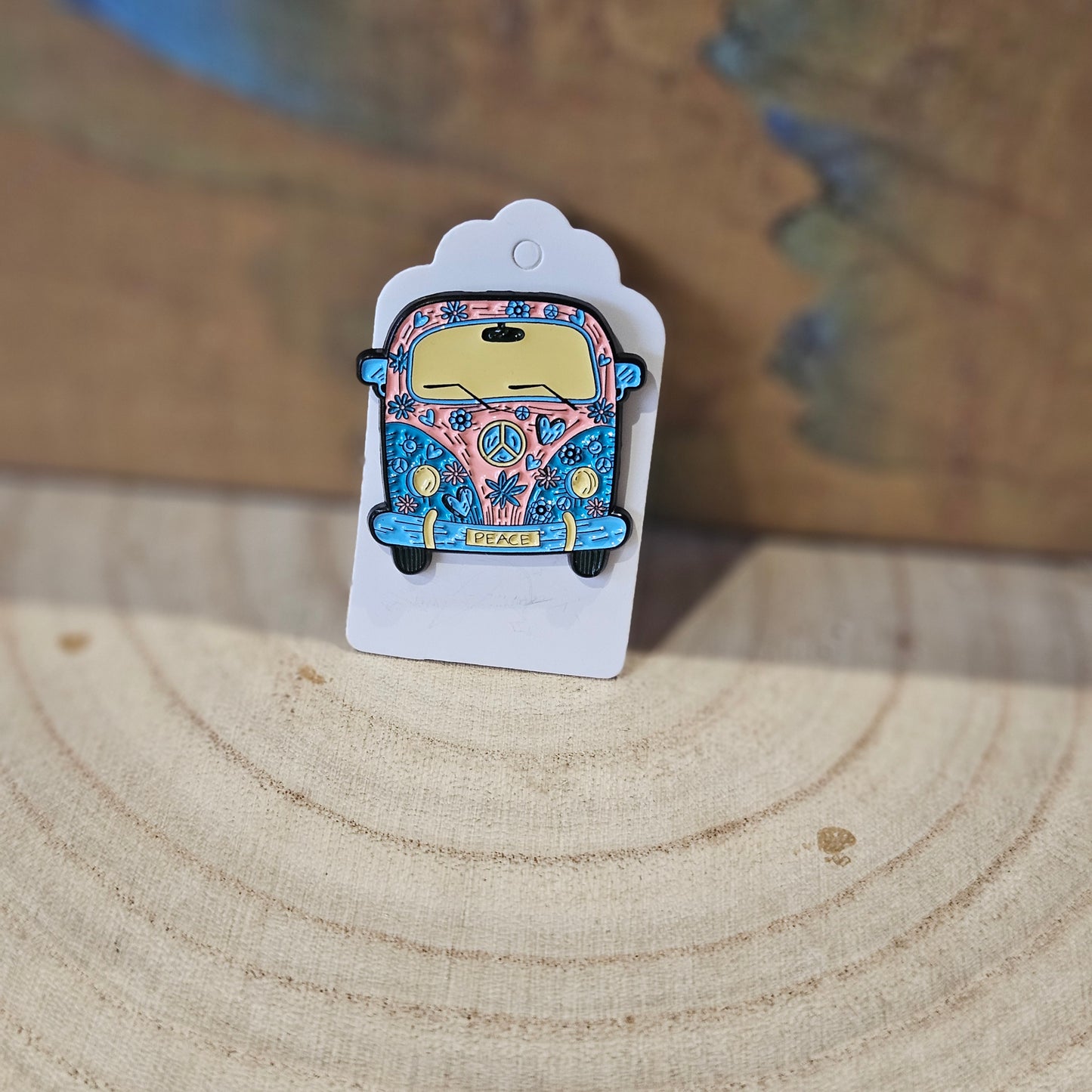 Hippy Camper Van * Enamel Metal Pin
