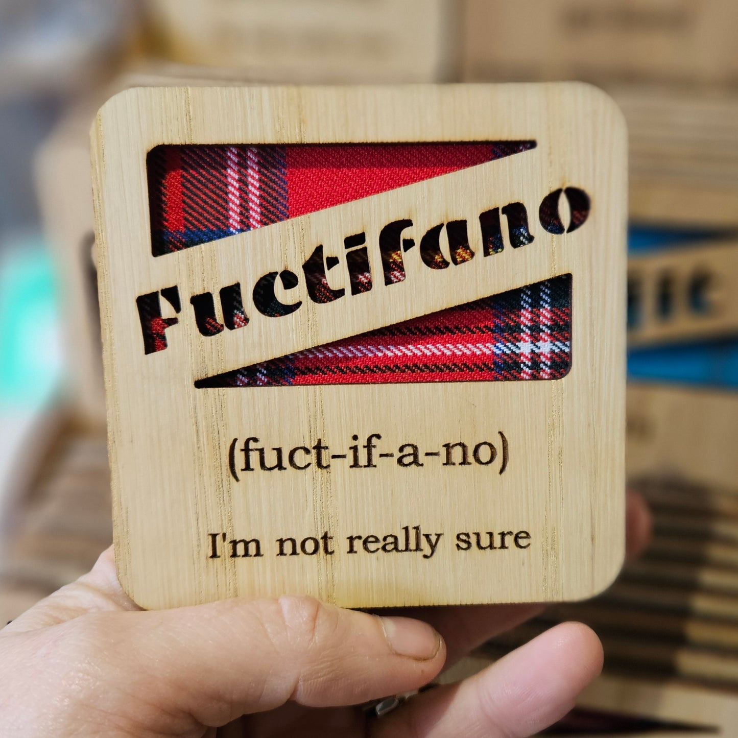 Wood & Tartan Coasters