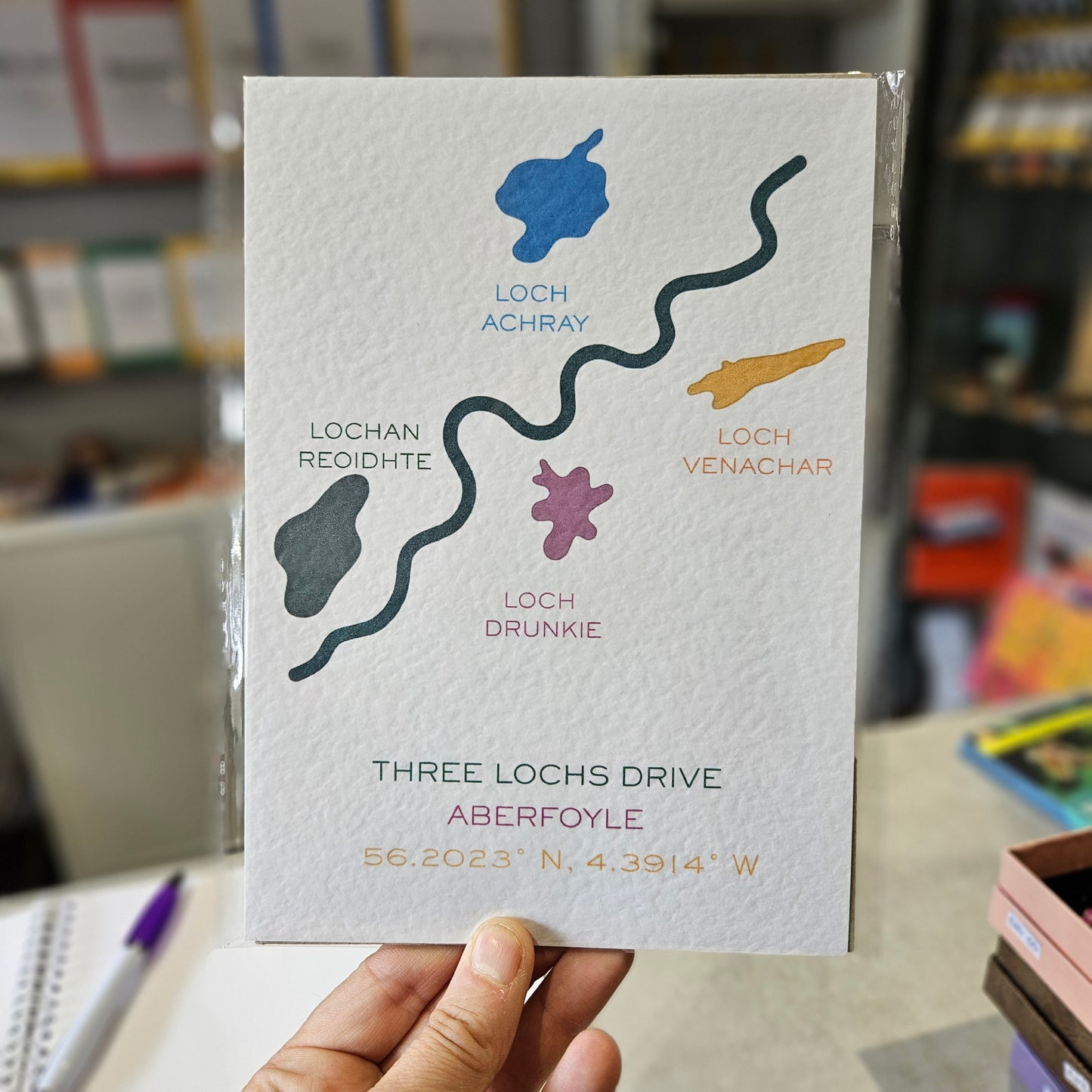 Three Lochs Drive Print A5
