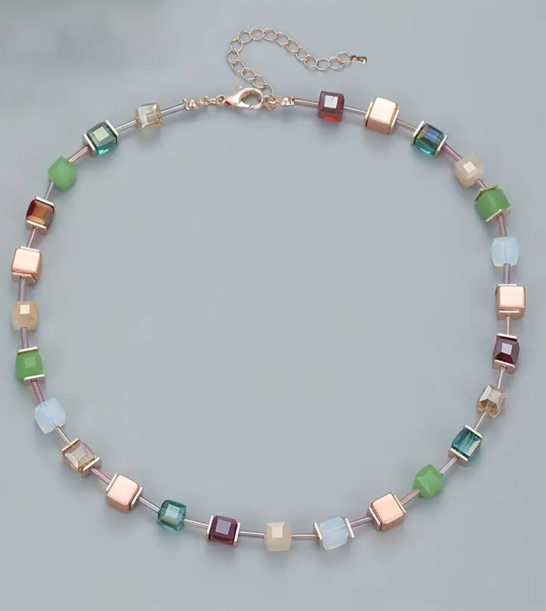 Stone & Glass Mix Necklace