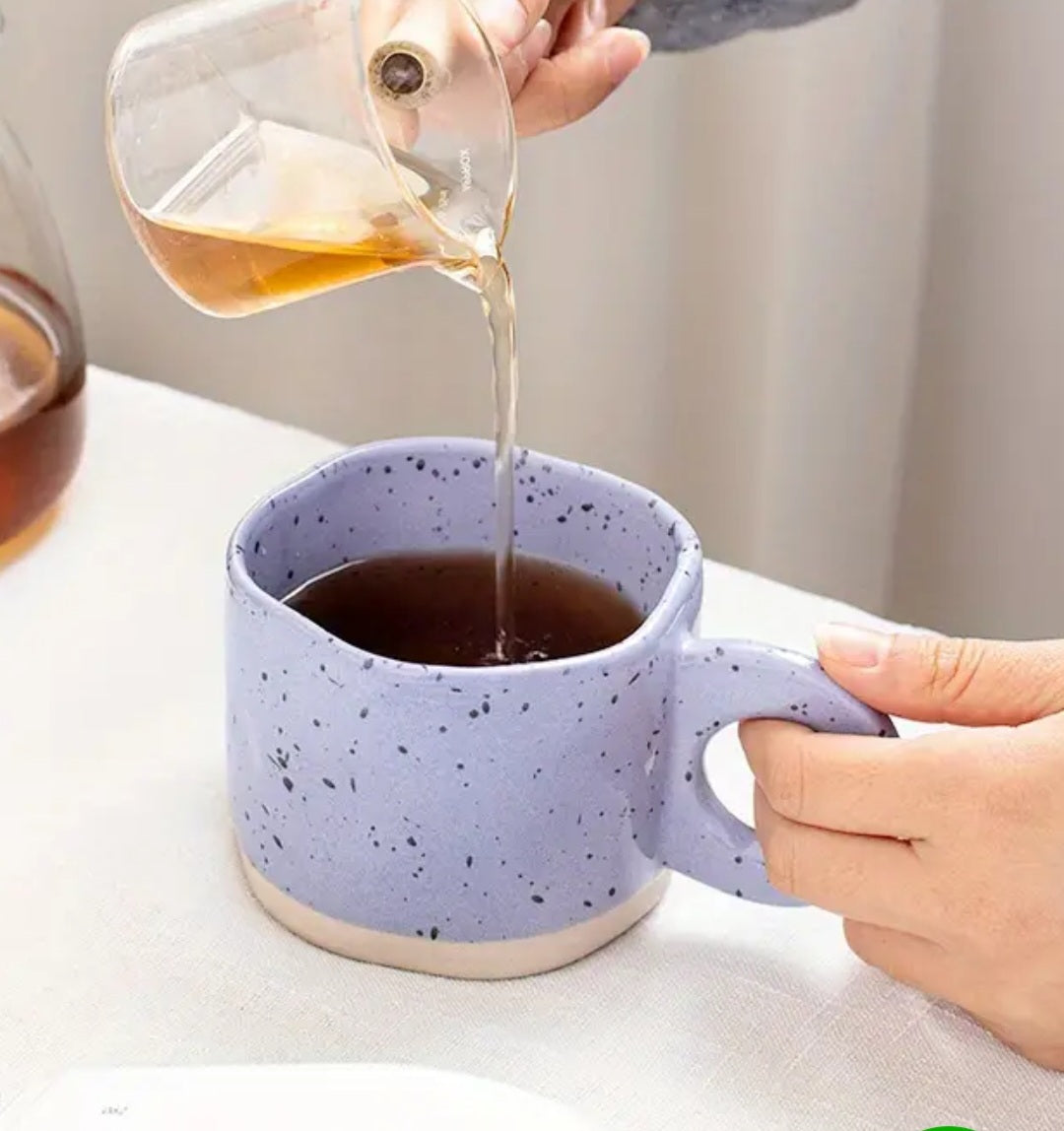 Irregular Handmade Mug - Purple Speckled