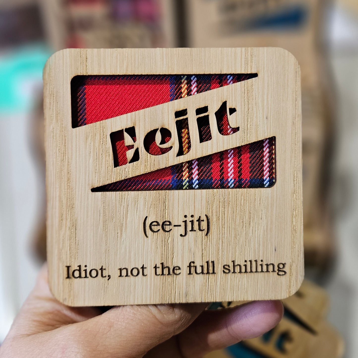 Wood & Tartan Coasters