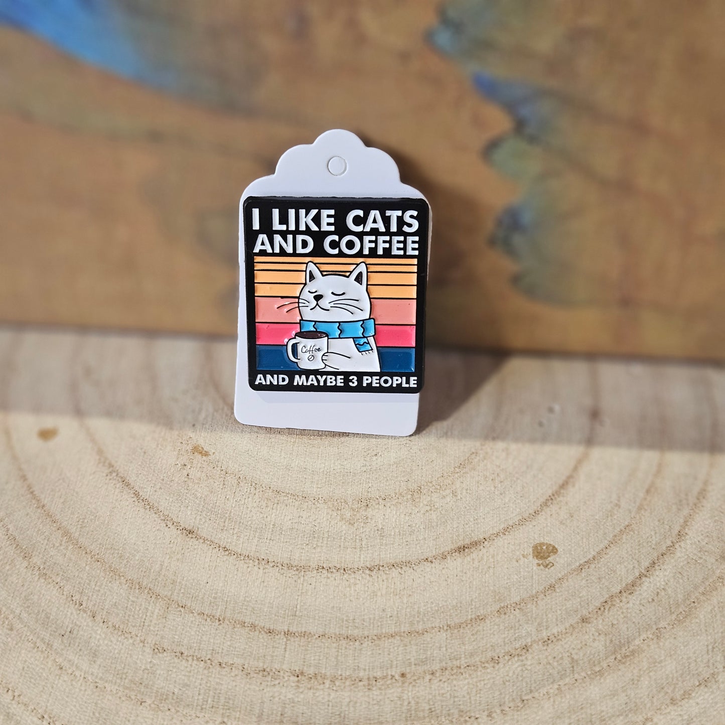 I like Coffee & Cats * Enamel Metal Pin