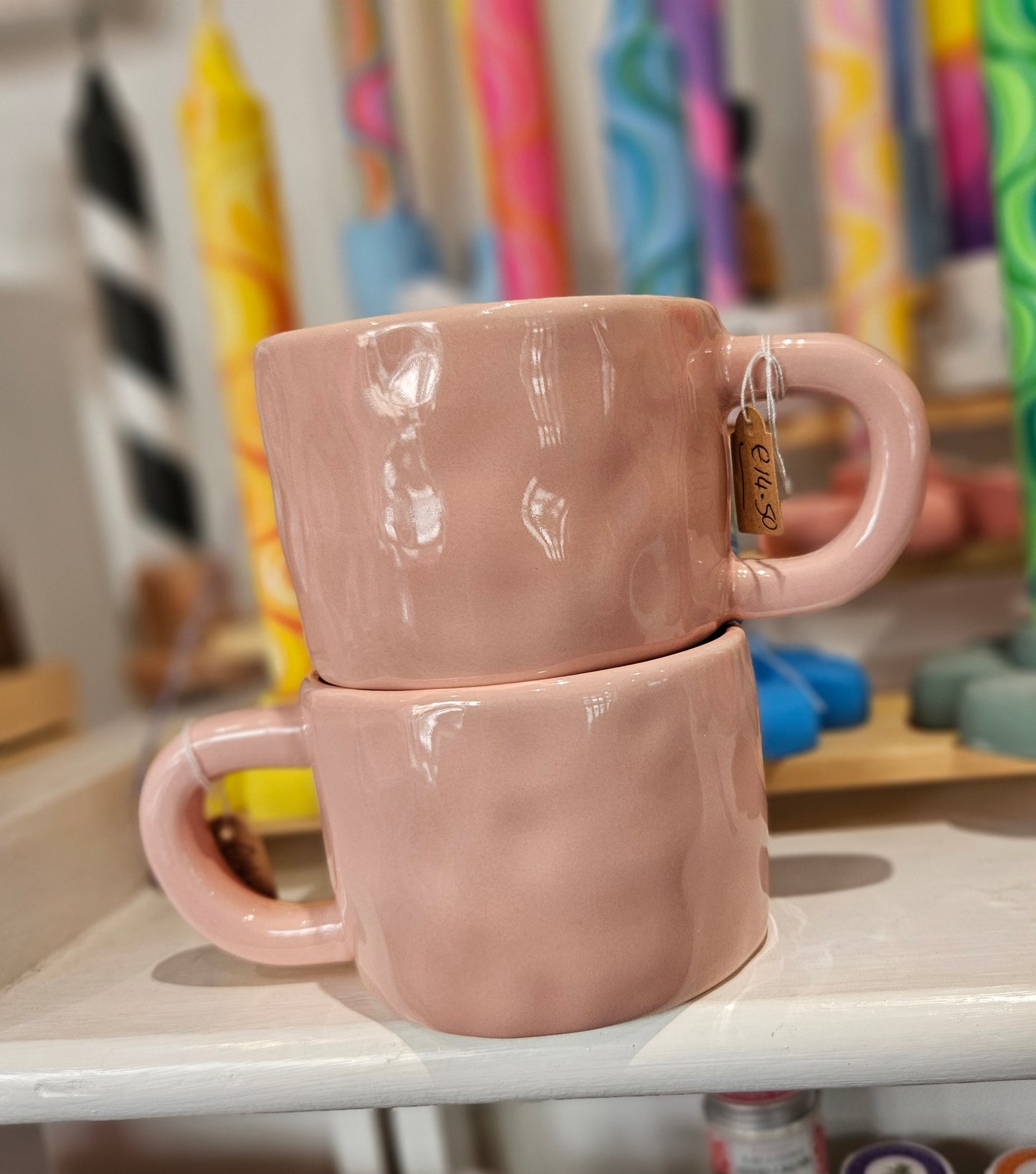 Irregular Handmade Mug - Pink