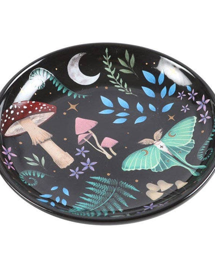 Round Dark Forest Print Trinket Dish