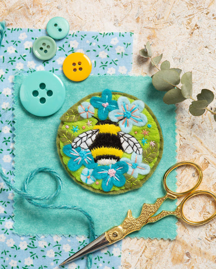 Bumblebee Felt Craft Brooch Kit | Complete Craft Kit