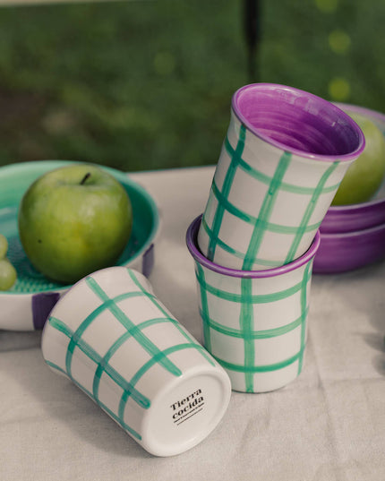 Ceramic Cups - Hand-Painted Coffee Mugs from Spain - Esmeralda
