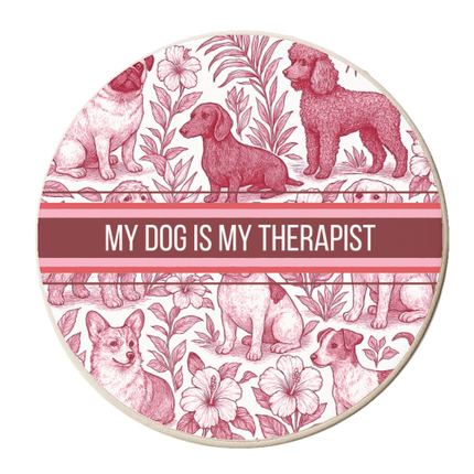 Coasters 'My Dog is my therapist'