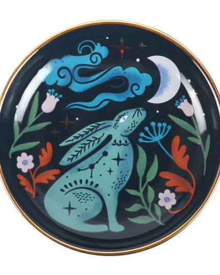 Mystical Midnight Hare Trinket Dish
