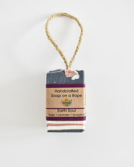 Earth Soul * Cold Process Soap on a Rope - Vegan