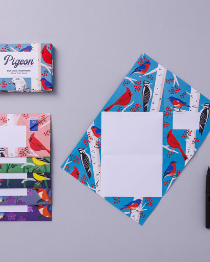 Carnival of Colour Pigeon, Folding Letter Pack, Pack of 6