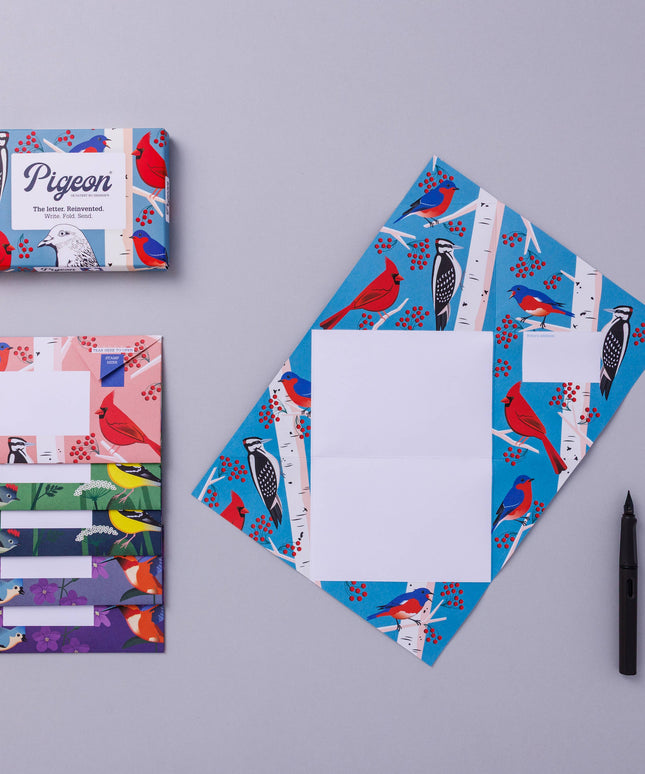 Carnival of Colour Pigeon, Folding Letter Pack, Pack of 6