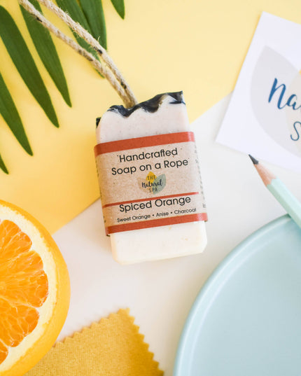 Spiced Orange Soap on a Rope - 100g / Vegan