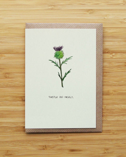 Thistle Card - Funny - Scottish - Scotland - Recycled Card