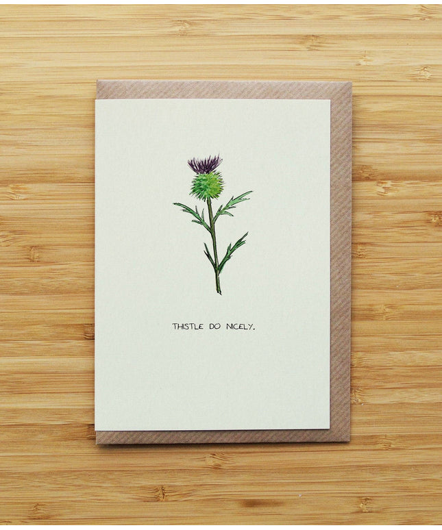 Thistle Card - Funny - Scottish - Scotland - Recycled Card