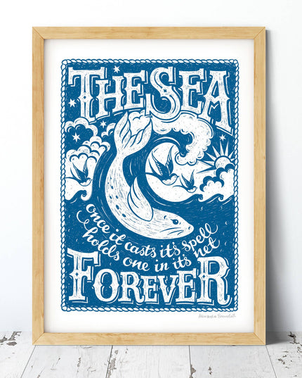 The Sea Nautical Print - A4