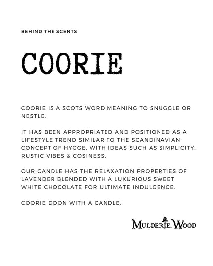 Coorie (Snuggle) Chocolate & Lavender Cosy Scottish Candle