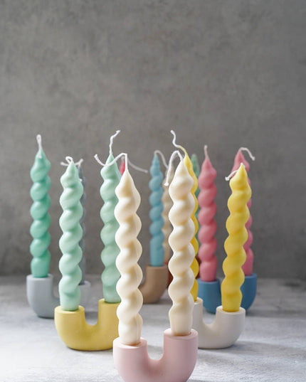 U Shape Dinner Candle Holder - Handmade pieces