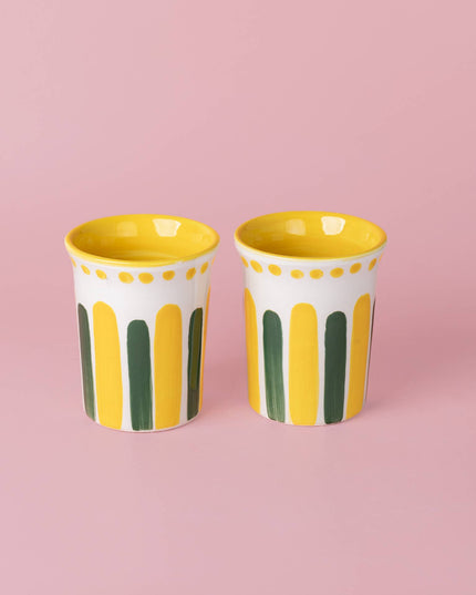 Artisanal Ceramic Mug - Limone Design Pottery Cup 250ml